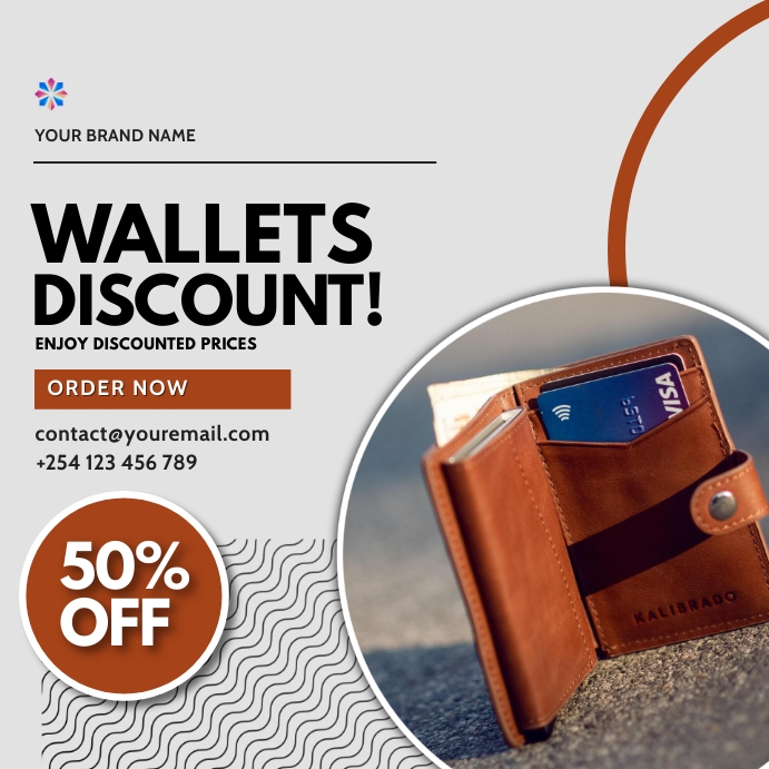 Copy of wallets fashion sale template | PosterMyWall