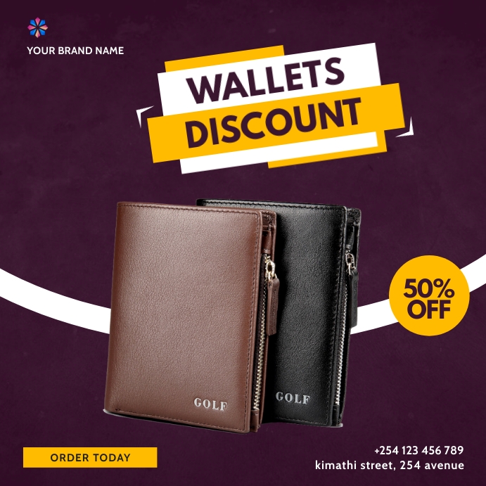 wallets fashion sale template | PosterMyWall