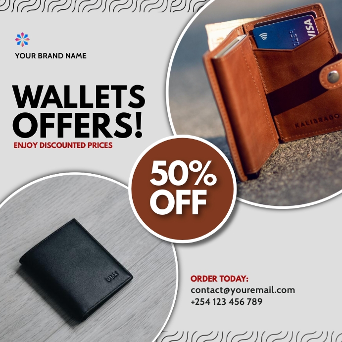 Copy of wallets fashion sale template | PosterMyWall