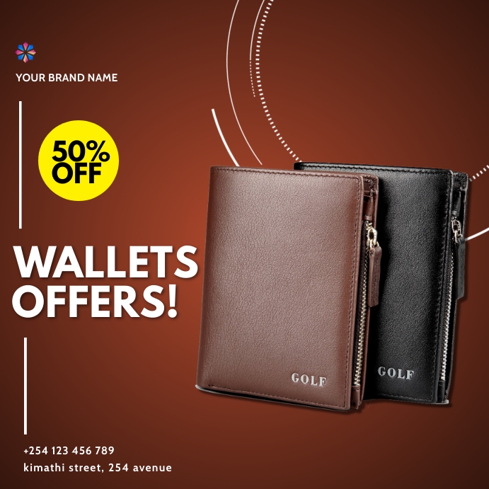 Copy of wallets fashion sale template | PosterMyWall