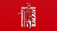 Wallpaper Desktop Mo Salah Liverpool Design Templates Digital Display (16:9)