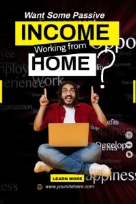 Want Some Passive Income Working Póster template