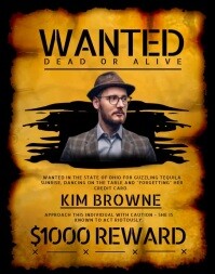 WANTED Poster/Wallboard template