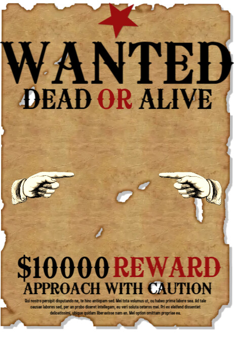 Wanted Template Postermywall