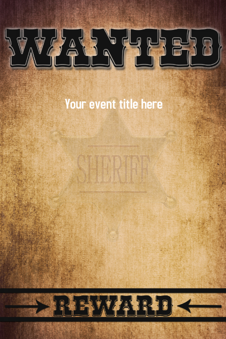 Wanted For Reward Wild West Poster Flyer Funn Template Postermywall Wanted For Reward Wild West Poster Flyer Funn Template Postermywall