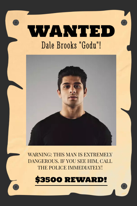 Sample Wanted Poster Template