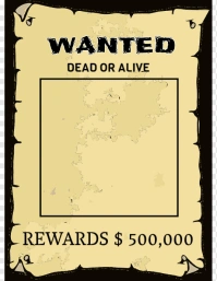 Wanted Poster Flyer (format US Letter) template