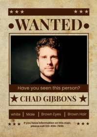 Wanted Poster A2 template