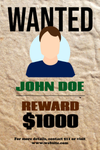 Wanted poster template