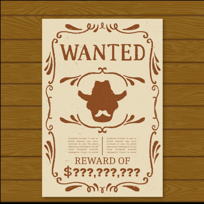 Wanted Sign Design wanted poster Template | PosterMyWall