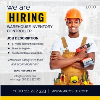 Warehouse Hiring Instagram Post Design template