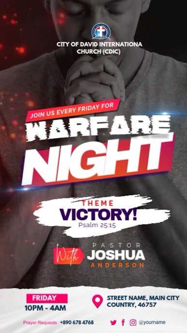 WARFARE NIGHT Instagram-verhaal template