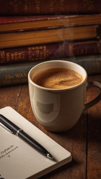 warm coffee cup  steaming cup of coffee Instagram Story template