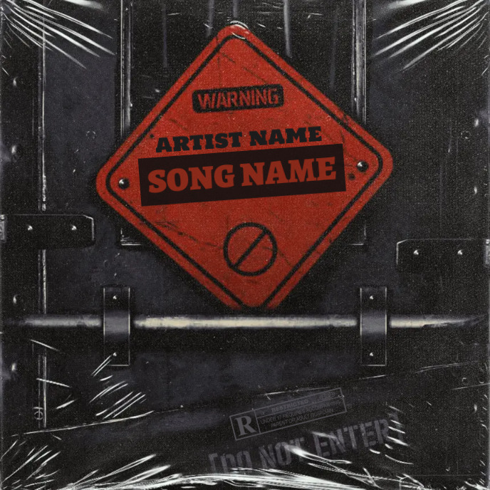 warning Album Cover music art trap mixtape template