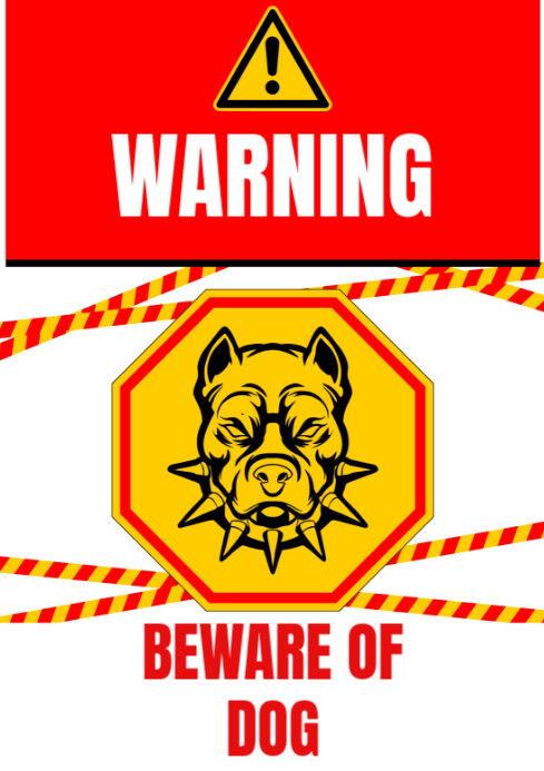 warning A4 template
