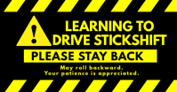 Warning Learning to Drive Stickshift Sticker ภาพที่แชร์บน Facebook template