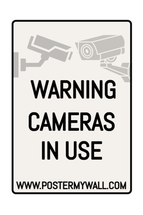 WARNING POSTER TEMPLETE template