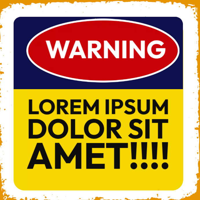 Warning Advert Warning Sign Ads Template | PosterMyWall