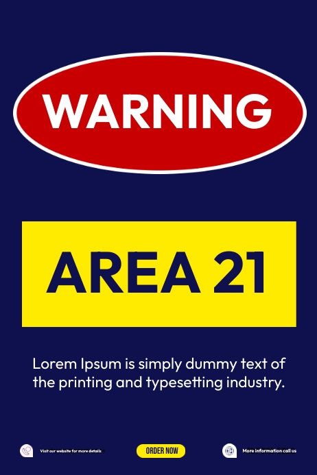 Warning Sign Area Template | PosterMyWall