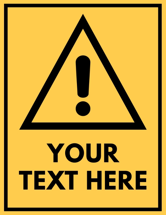 Warning Sign Design Template