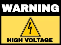 warning sign for High voltage Рекламный щит template