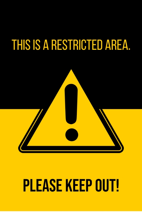 Warning Template | PosterMyWall