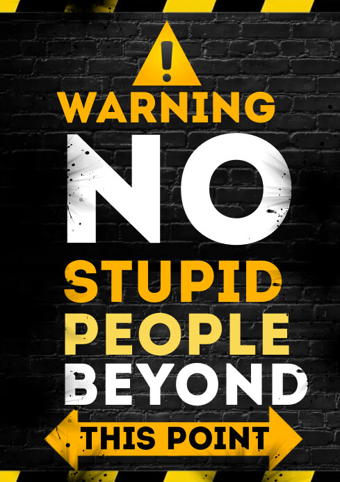 Plantilla de Warning Template | PosterMyWall