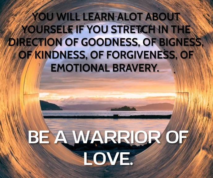 WARRIOR LOVE QUOTE TEMPLATE Rettangolo grande