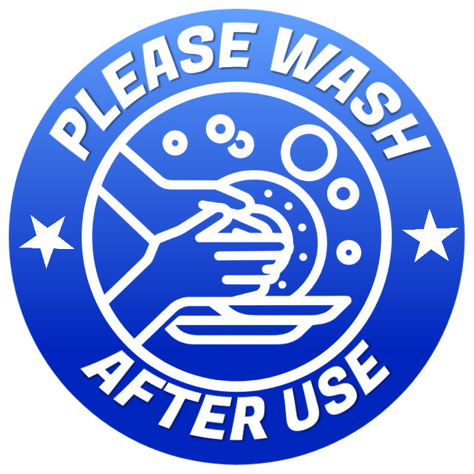 Wash After Use Sign Board Template Square (1:1)
