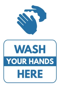 wash hands sign A4 template