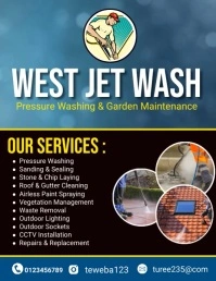 wash jet wash  flyer template