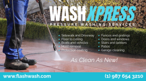 wash xpress pressure washing services ad Publicação do Twitter template