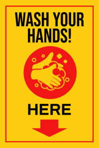 Plantilla de Wash Your Hands! sign poster | PosterMyWall