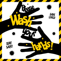 Wash hands sign Template | PosterMyWall