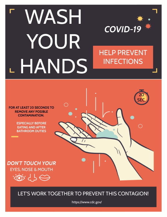 WASH YOUR HANDS Template PosterMyWall wash-your-hands-template-postermywall