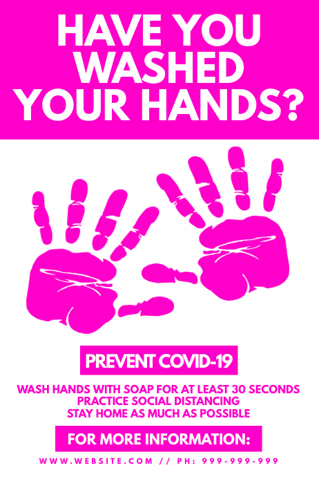 Wash Your Hands Design Template | PosterMyWall