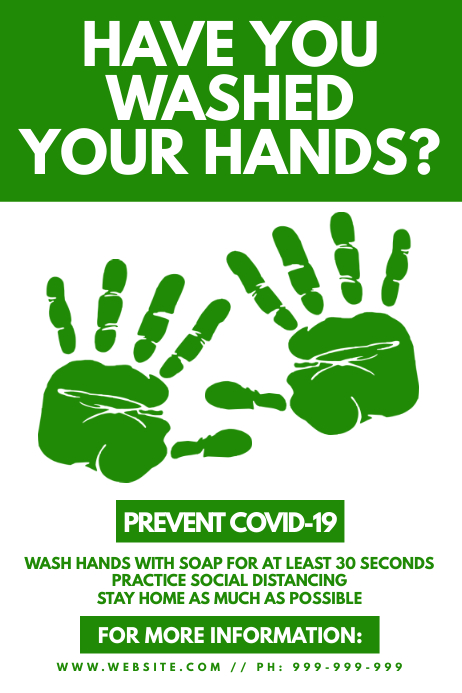 Wash Your Hands Poster Template | PosterMyWall