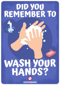 WASH YOUR HANDS POSTER A4 template