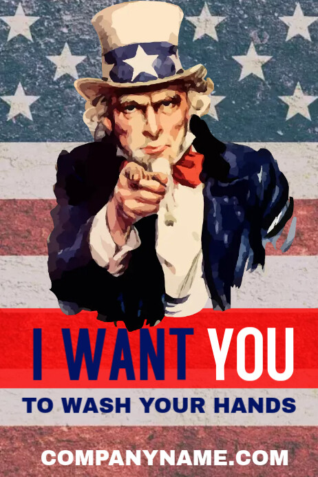 Editable Uncle Sam Uncle Sam Poster Template