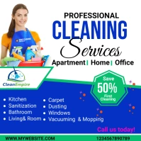 washing and cleaning flyers Instagram Post template