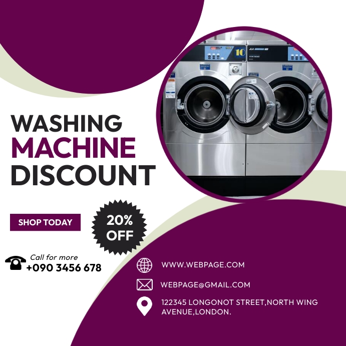 WASHING MACHINE FLYER Template | PosterMyWall