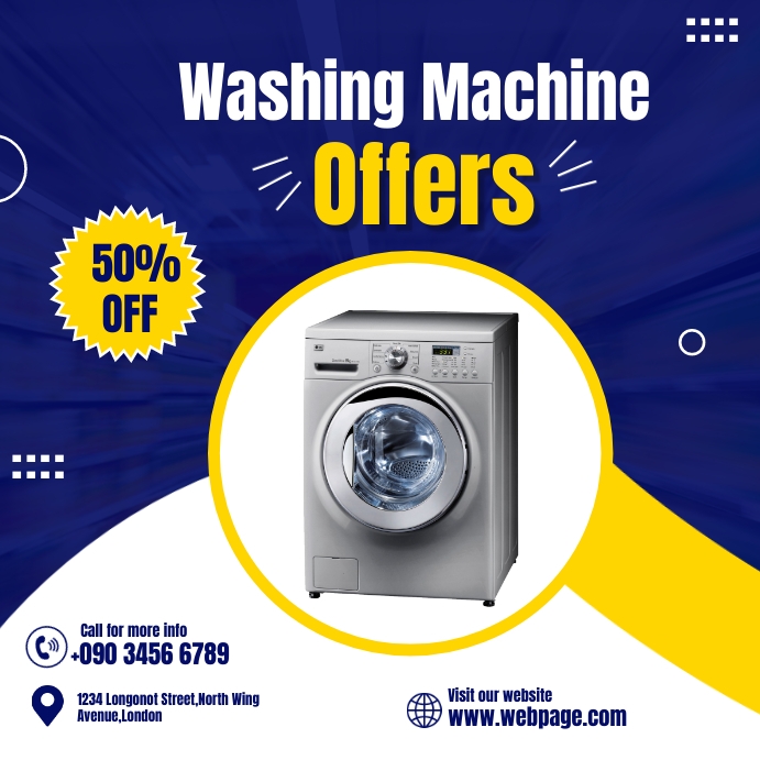 WASHING MACHINE OFFERS FLYER Template | PosterMyWall