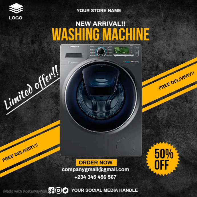 Copy of washing machine sale PosterMyWall