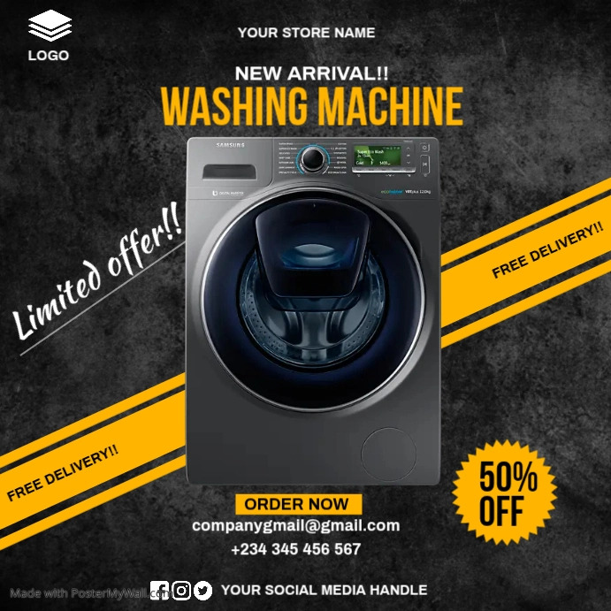 Copy of washing machine sale | PosterMyWall