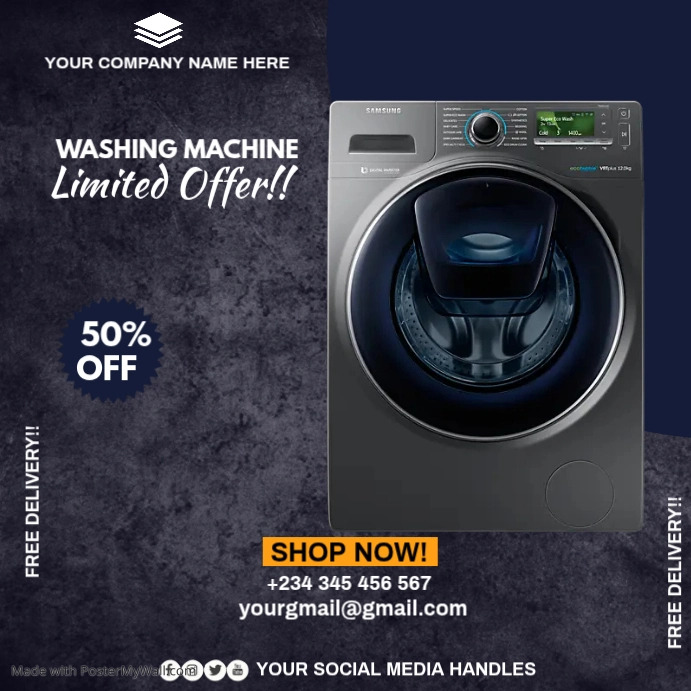 washing machine sale Template | PosterMyWall