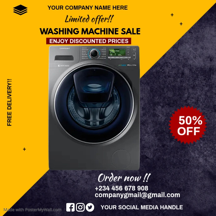 washing machine sale Template | PosterMyWall