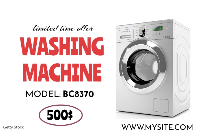 Washing machine sale label Template | PosterMyWall