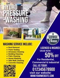 Washing power home flyer Pamflet (Letter AS) template