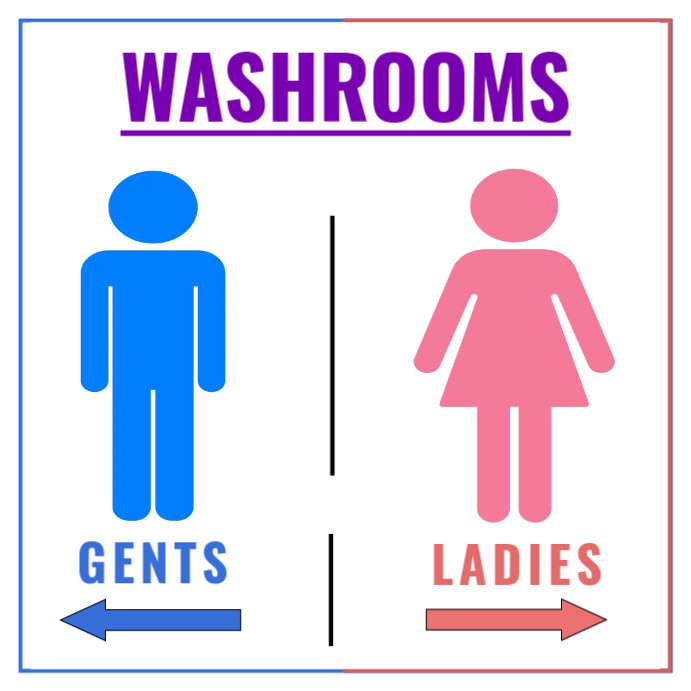 Washroom sign poster Navigation Template | PosterMyWall