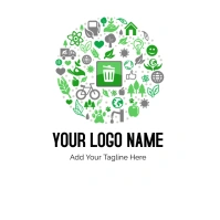 Waste Management Recycling Municipal Solid Wa Logo template